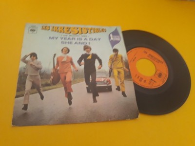 VINIL LES IRRESISTIBLES-MY YEAR IS A DAY/SHE AND I 1968 DISC CBS STARE EX foto