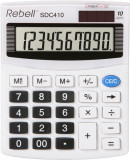 Calculator De Birou, 10 Digits, 125 X 100 X 27 Mm, Rebell Sdc 410 - Alb