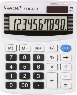 Calculator De Birou, 10 Digits, 125 X 100 X 27 Mm, Rebell Sdc 410 - Alb foto