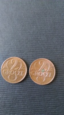2 GROSZE 1935 POLONIA DOUA MONEDE foto