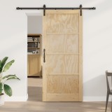 Ușa glisantă vidaXL cu set de accesorii 93x211 cm din lemn solid de pin