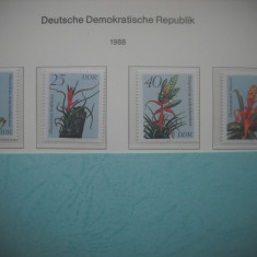 HOPCT TIMBRE MNH 1225 PLANTE ORNAMENTALE CU FLORI -4 VAL-1988-GERMANIA DDR/RDG