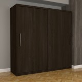 Dulap Dormitor Nova Eco 200 cm x 200 cm fara oglinda, wenge cu usi glisante wenge
