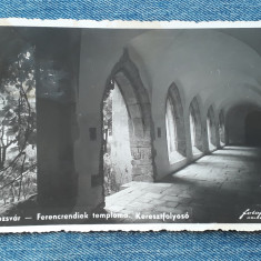 205- Cluj-Napoca -Biserica Franciscanilor/curte,interior/Kolozsvar/Carte postala