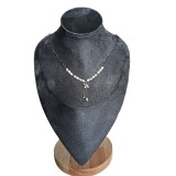 Colier cu perle si pandantiv fundita