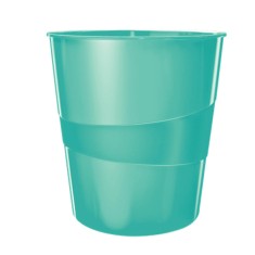 Cos de Birou Leitz Wow, 15 L, Turcoaz Metalizat, Cosuri Gunoi, Cos din Plastic, Cos de Gunoi din Plastic, Cos de Gunoi fara Capac, Cos de Birou 15L, C foto