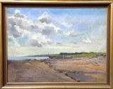 Lacustră - tablou ulei pe panza, Natura, Realism