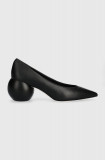 Weekend Max Mara pantofi de piele Jock culoarea negru, cu toc drept, 2415521074600