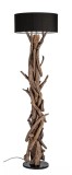 Lampadar lemn si abajur textil Bluma 55x180 cm