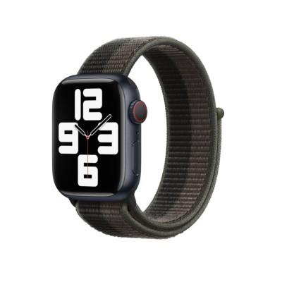 Curea textila sport loop marca THD pentru Apple Watch 45 mm, marime universala, seria 7 si seria 8, culoarea tornado grey foto
