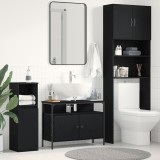 vidaXL Dulap chiuvetă de baie, stejar negru 80x30x60 cm lemn prelucrat