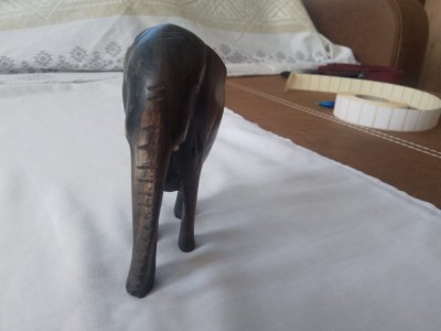 Statuie lemn elefant foto