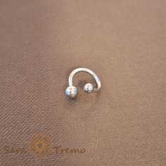 Piercing Spiralat din Titan cu Bila Mica si Bila Mare foto