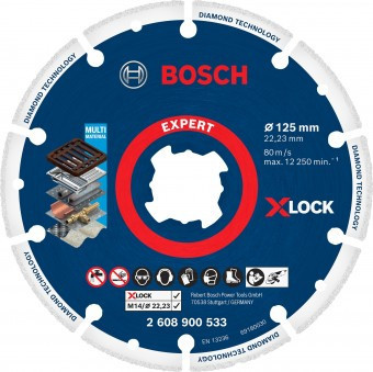 Bosch Disc diamantat Metal Wheel 125 mm cu X-LOCK - 4059952536828 foto