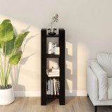 VidaXL Bibliotecă/Separator cameră negru 41x35x125 cm lemn masiv pin