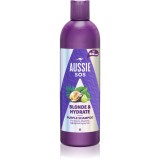 Aussie SOS Blonde &amp; Hydrate sampon tonifiant cu violete pentru par blond 500 ml
