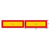 Cumpara ieftin Set 2 Placute Reflectorizante 565X196 Mm Galben Rosu Aluminiu