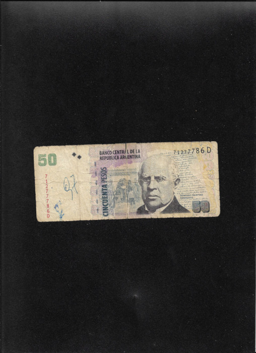 Argentina 50 pesos 2003(14) seria71277786 uzata graffiti