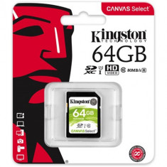 Card de memorie Kingston SDXC, 64GB, Class 10, UHS-I foto