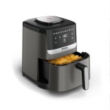 Friteuza cu aer cald Tefal Easy Fry Silence EY551HE0, 1670 W, 5l, 10 programe presetate, Ecran LCD, Termostat reglabil, Gri