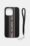Karl Lagerfeld carcasă de telefon iPhone 15 Pro Max culoarea negru, KLHCP15XPAMSCNSP