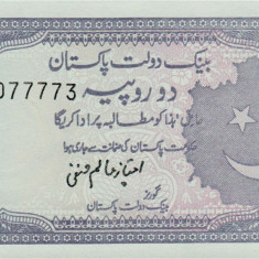 PAKISTAN █ bancnota █ 2 Rupees █ 1985-99 █ P-37 █ semnatura 11 █ UNC necirculata