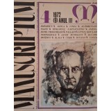 Al. Oprea - Manuscriptum, anul III, nr. 4 (9) (Editia: 1972)