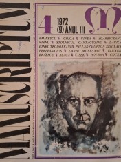 Al. Oprea - Manuscriptum, anul III, nr. 4 (9) (Editia: 1972) foto