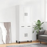 Cumpara ieftin Dulap &icirc;nalt, alb, 69,5x34x180 cm, lemn compozit