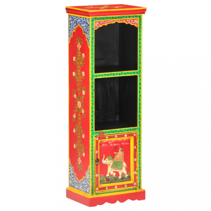 vidaXL Dulap &icirc;nalt vopsit manual, 40x30x120 cm, lemn masiv de mango