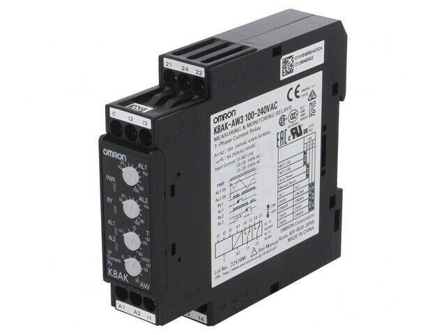 Releu Monitorizare Curent AC SPDT IP20 100-240VAC