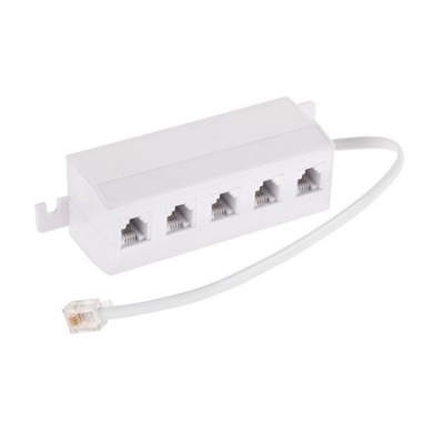 ADAPTOR TELEFONIC 6P4C - 5X 6P4C PE FIR - TEL0018 foto