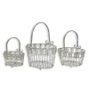 Set 3 Cosulete Fier Forjat Antik Green, Decor Rustic Gradina, Depozitare Casa, 49x29x37cm