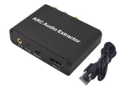 Adaptor HDMI ARC audio Extractor, Active, convertor TV HDMI la sunet rca analog si Coaxial + SPDIF Toslink Digital foto