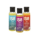 Set 3 uleiuri de masaj S8 Erotic Massage Oil, efect afrodiziac, cu ulei de Jojoba și de migdale, diverse arome, 3 x 50 ml