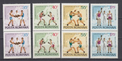 ROMANIA 1969 LP 701 CAMPIONATELE EUROPENE DE BOX PERECHE SERII MNH foto
