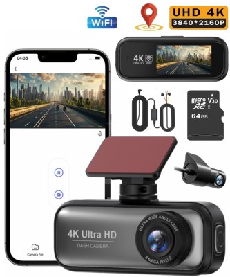 Camera auto de bord DVR QOVU&amp;reg; V26a, Duala 4K Fata 2K Interior / Spate, Full Kit - card 64GB, Modul Parcare, GPS inclus, Senzor Coliziune, WiFi &amp;amp; Aplic foto