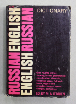 NEW ENGLISH - RUSSIAN AND RUSSIAN - ENGLISH DICTIONARY by M.A. O &amp;#039;BRIEN , ANII &amp;#039;70 foto