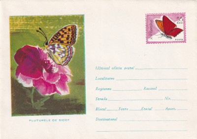 FILATELIE TEMATICA - PLIC ROMANIA TEMATICA INSECTE FLUTURI foto