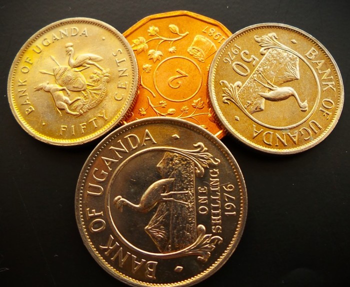 Moneda / Lot 4 Monede UGANDA 1974-1987 * cod 1425 B = A.UNC