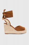 U.S. Polo Assn. espadrile STEFY femei, culoarea maro, toc pana, STEFY001W 4HT1, U.S. Polo Assn.