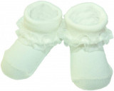 Sosetele fetite ivoire cu danteluta din tulle (Marime Disponibila: 0-3 luni)