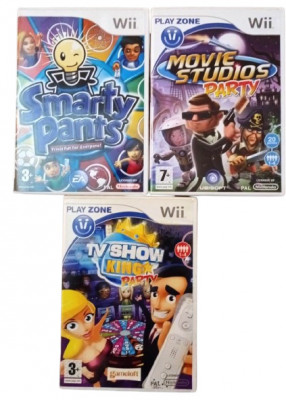 Joc Nintendo Wii Smarty Pants + Movie Studio Party + TV Show King Party foto