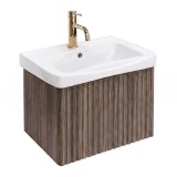 Dulap de baie cu lavoar Rea DB85-50-1 Dark 50cm