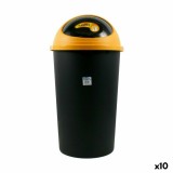 Cumpara ieftin Cos gunoi Tontarelli Big Hoop 50L, Plastic, Galben/Negru, Batant, Set 10 buc