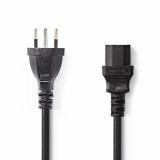 Cablu de alimentare Nedis, fisa tip J (CH) - IEC-320-C13, 2m, negru