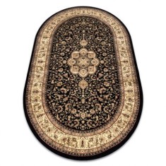 Covor Royal Adr oval model 521 negru , 150x250 cm