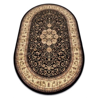 Covor Royal Adr oval model 521 negru , 100x180 cm foto