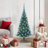 VidaXL Pom de Crăciun artificial pre-iluminat Verde 120cm PVC și Metal 3396743