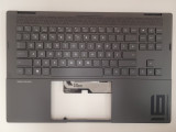 Carcasa superioara cu tastatura palmrest Laptop, HP, Omen 16-N, TPN-Q265, M62264-001, M62259-001, N14061-001, N14061-B31, N14061-271, iluminata RGB, l